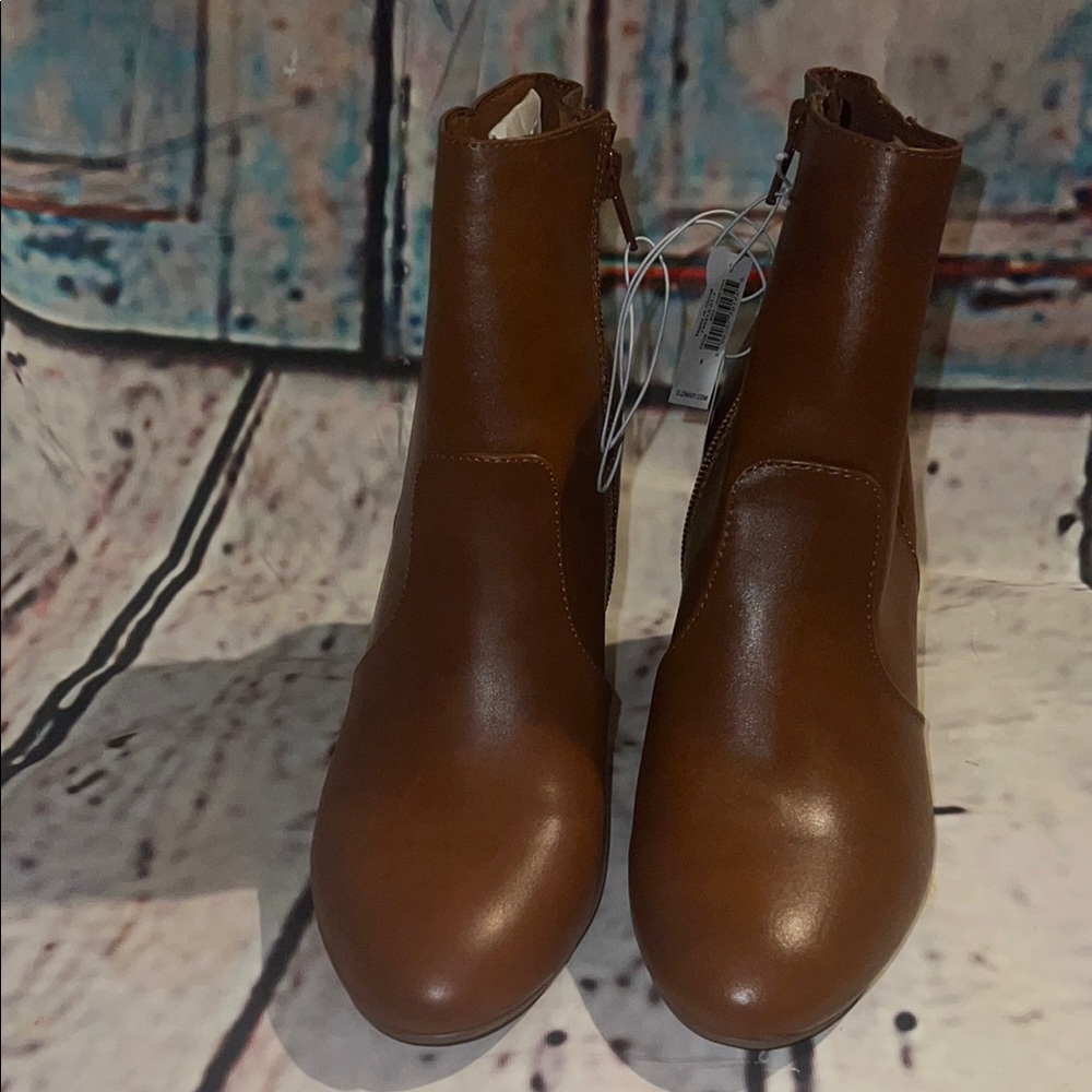 Brown Women's Ankle Boots - Classic Leather Look
